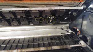 Memjet Sensor Cleaning - Showing gap and black mark sensors.