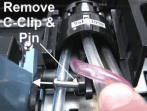 Remove Memjet Revolver Cap - Remove Hinge Pin