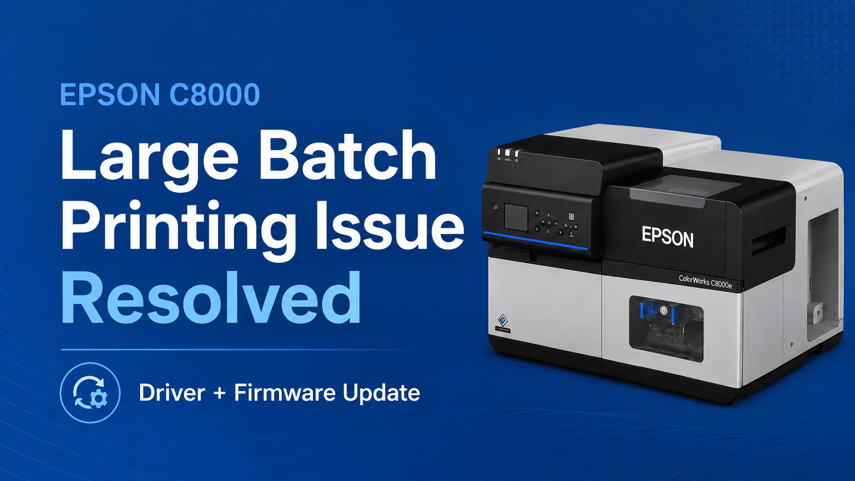 Epson C8000 Large Batch Issue Fix
