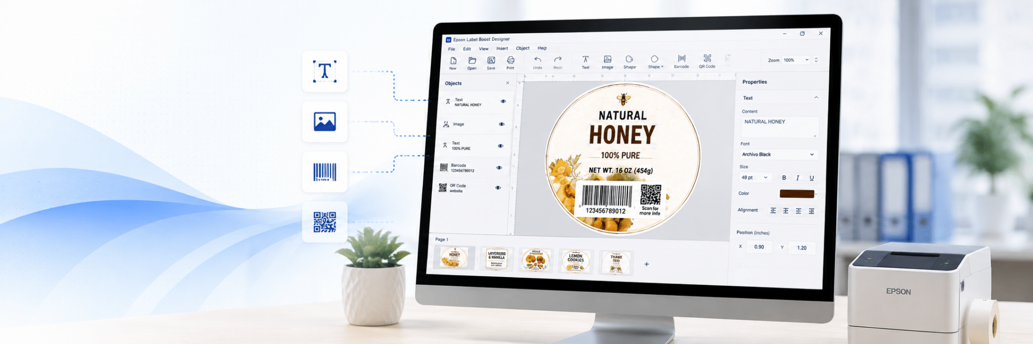 Epson Label Boost Designer software