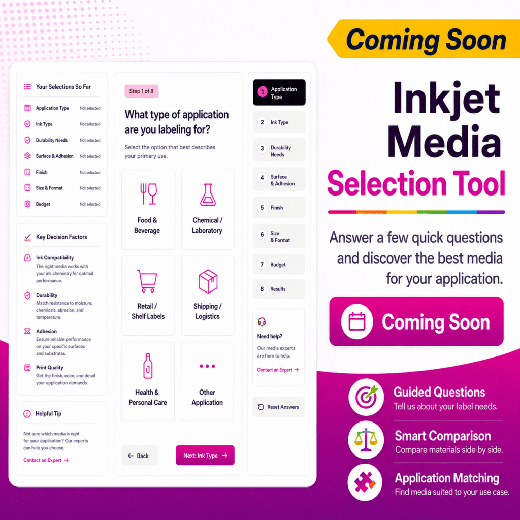 inkjet media selection announcement