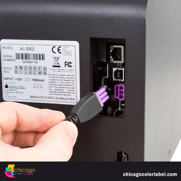 Afinia L502 color label printer - Power Connector